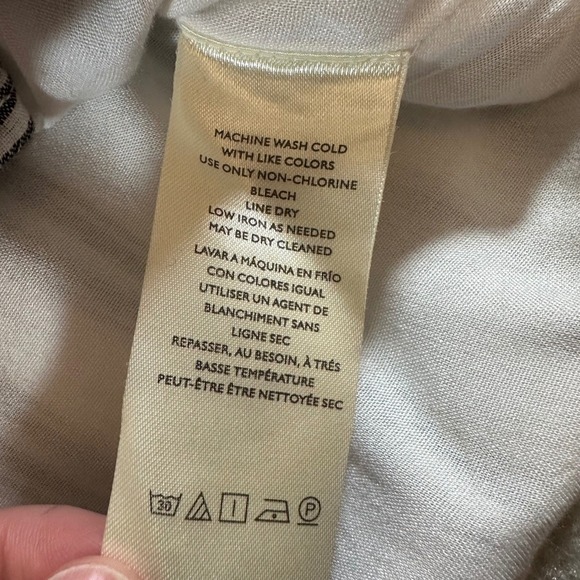 Pilcro Anthropologie Linen Blend Striped Double Breasted Blazer Jacket XS Cream - Picture 9 of 13